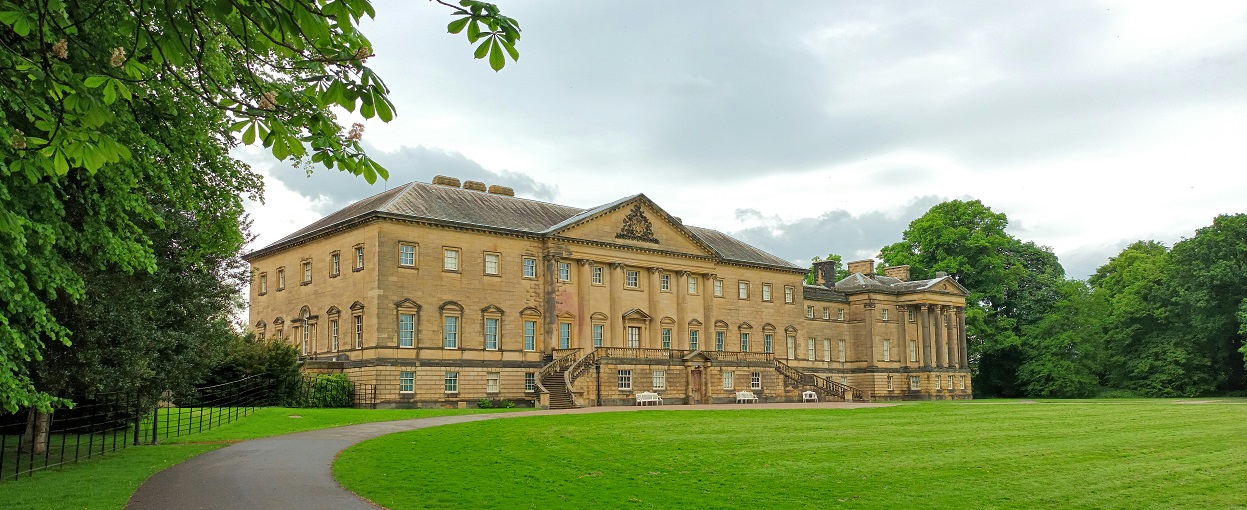 Facade of the Nostell Priory in Wakefield